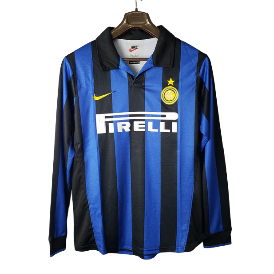 Camisa Manga Longa Inter de Milão I 1998 Nike - Azul