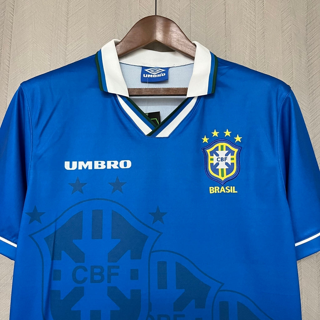 Camisa Retrô Seleção Brasil 1994 Away Umbro Masculino - Azul