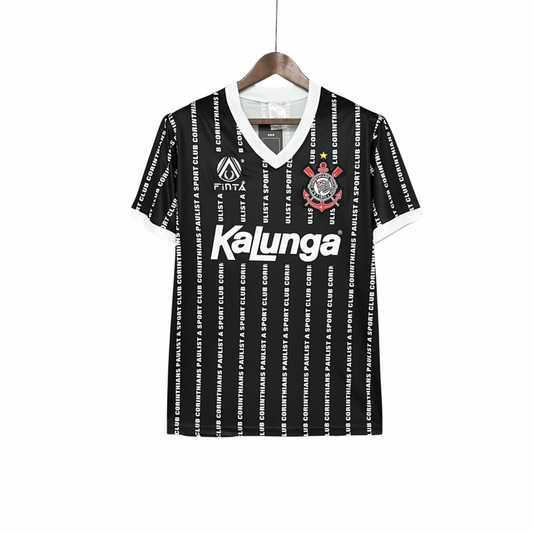 Camisa Corinthians Retrô 1994 Third Finta Masculina - Preta e Branca