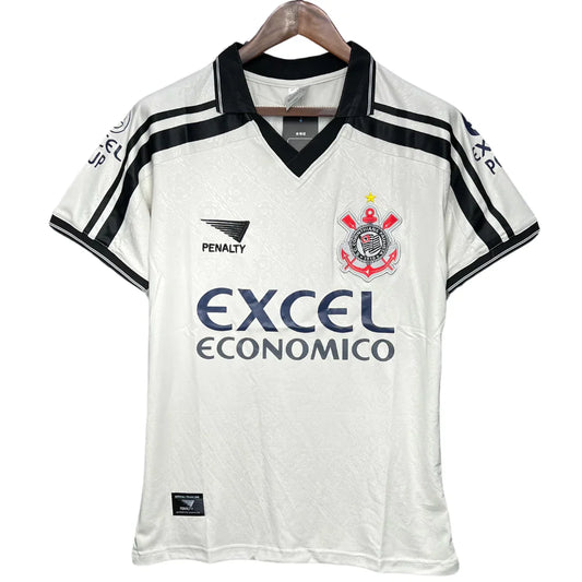 Camisa Corinthians Retrô 1998 Home Penalty Masculina - Preta e Branca